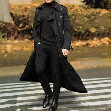 black trench coat mens