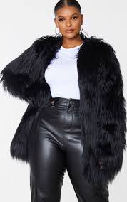 black fur coat