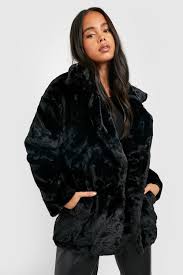 black fur jacket