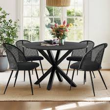 black dining chairs