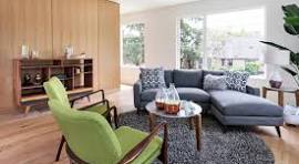 mid century modern living room