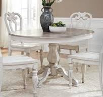 white dining table